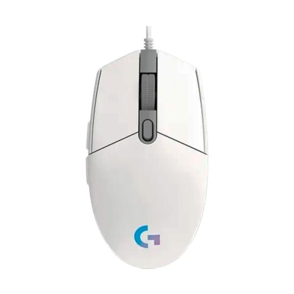 MOUSE GAMING RGB LOGITECH G203 LIGHTSYNC ALAMBRICO 910-005791 BLANCO