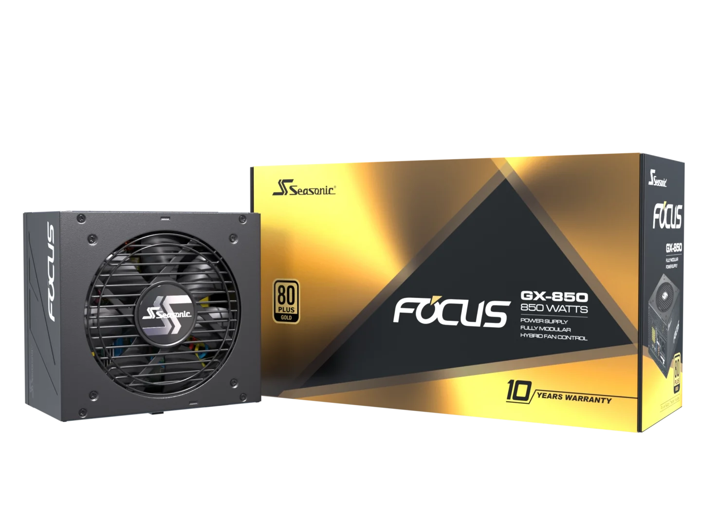 FUENTE DE PODER SEA SONIC 850W 80+GOLD FOCUS GX-850 ATX3.0 BLACK SSR-850FX3
