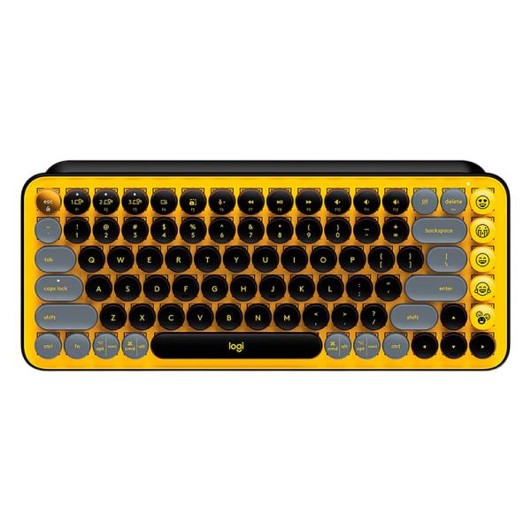 TECLADO LOGITECH POP KEYS 65% MECÁNICO BLUETOOTH ESPAÑOL 920-010713 AMARILLO / NEGRO