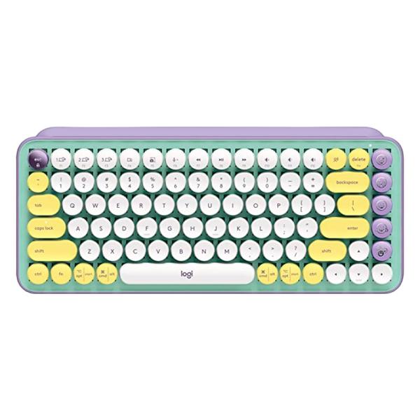 TECLADO LOGITECH POP KEYS 65% MECÁNICO BLUETOOTH ESPAÑOL 920-010714 LILA / MENTA