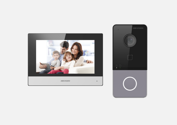 CONTROL DE ACCESO IP HIKVISION video intercom kit for villa or house. only one call button; DS-KV6113-WPE1 x1;/DS-KH6320-WTE1 x1 / PSU x2 - DS-KIS603-P 305303632