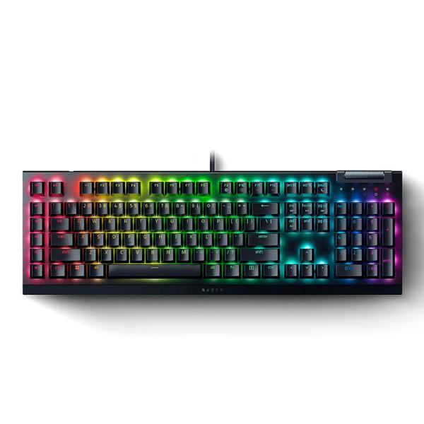 TECLADO GAMING RGB RAZER BLACKWIDOW V4 X MECÁNICO ALÁMBRICO INGLES RZ03-04700200-R3U1 NEGRO