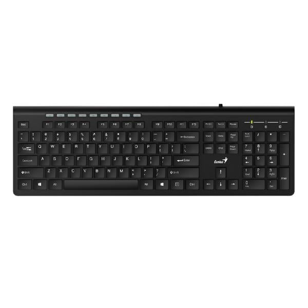 TECLADO GENIUS SLIMSTAR 230II MEMBRANA ALAMBRICO ESPAÑOL 31310048401 NEGRO