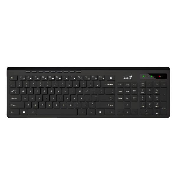 TECLADO GENIUS SLIMSTAR KB-7230 MEMBRANA INALAMBRICO CON RECEPTOR ESPAÑOL 31310021401 NEGRO