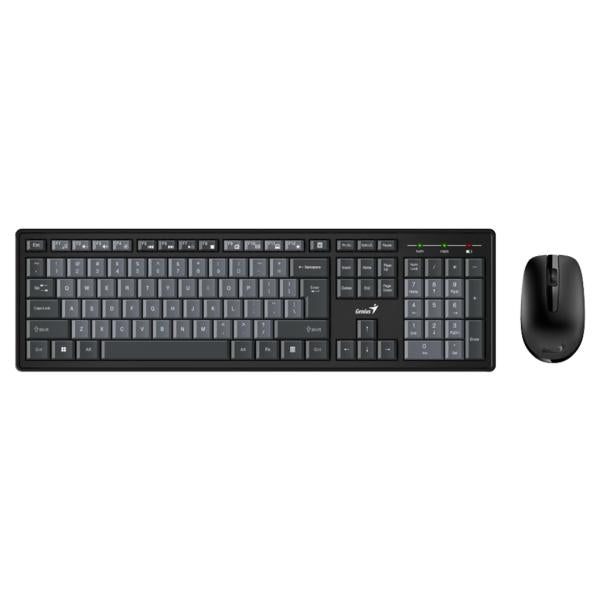 TECLADO Y MOUSE GENIUS SMART KM-8200 INALAMBRICO CON RECEPTOR ESPAÑOL 31340003420 NEGRO/GRIS
