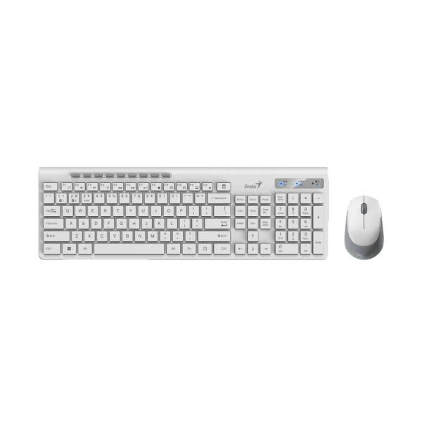 TECLADO Y MOUSE GENIUS SLIMSTAR 8230 INALAMBRICO BLUETOOTH + RECEPTOR ESPAÑOL 31340015401 BLANCO