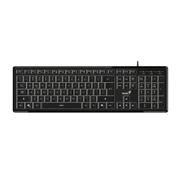 TECLADO GENIUS RS2 SLIMSTAR 820 MEMBRANA ALAMBRICO ESPAÑOL 31310055401 NEGRO
