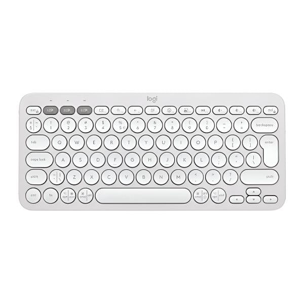 TECLADO LOGITECH PEBBLE KEYS 2 K380S 70% MEMBRANA BLUETOOTH ESPAÑOL 920-011784 BLANCO