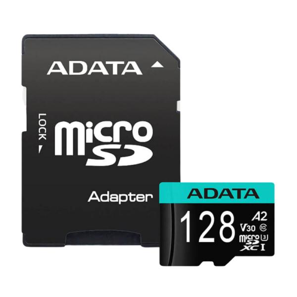 MEMORIA MICRO SDXC 128GB ADATA SPEED PLUS CON ADAPTADOR UD128GUI3V30A2SP-RA1 NEGRO