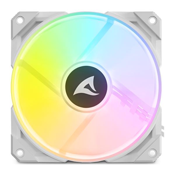 ABANICO GAMING ARGB SHARKOON REBEL F50 PWM 120 MM 4044951040162 BLANCO