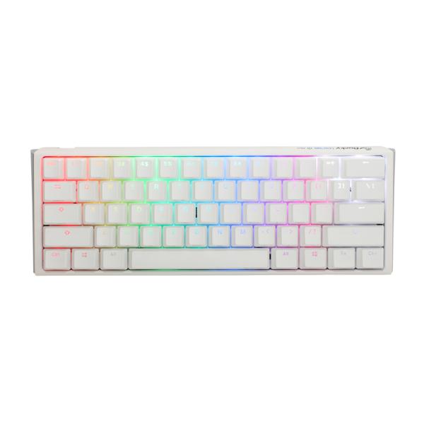 TECLADO GAMING RGB DUCKY ONE 3 MINI MECANICO USB-C ESPAÑOL SWITCH ROJO SILENCIOSO DKON2161ST-SESPDPWWWSC1 BLANCO