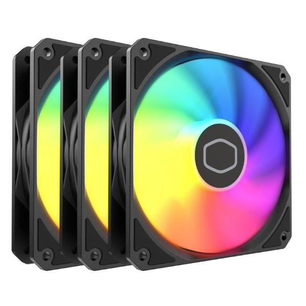 ABANICO ARGB COOLER MASTER MF120 LITE 120MM PWM DE 4 PINES MFW-B2DN-17NPA-R1 NEGRO