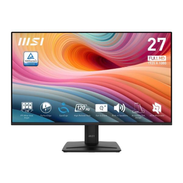 MONITOR MSI PLANO 27" PRO MP275 E2 1920 X 1080 IPS 120HZ FREESYNC HDMI Y VGA NEGRO