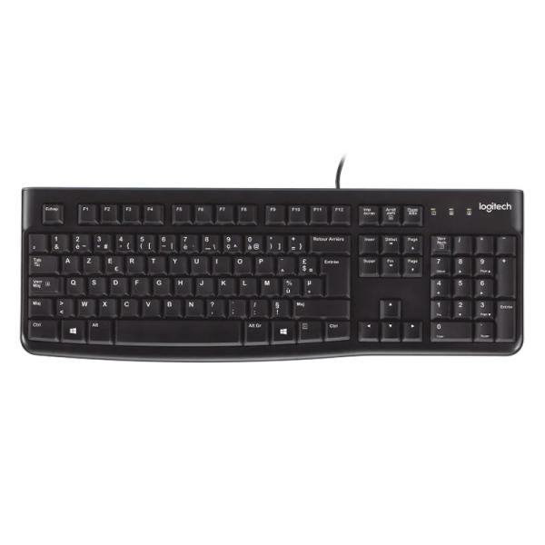 TECLADO LOGITECH K120 MEMBRANA ALÁMBRICO INGLÉS 920-002478 NEGRO
