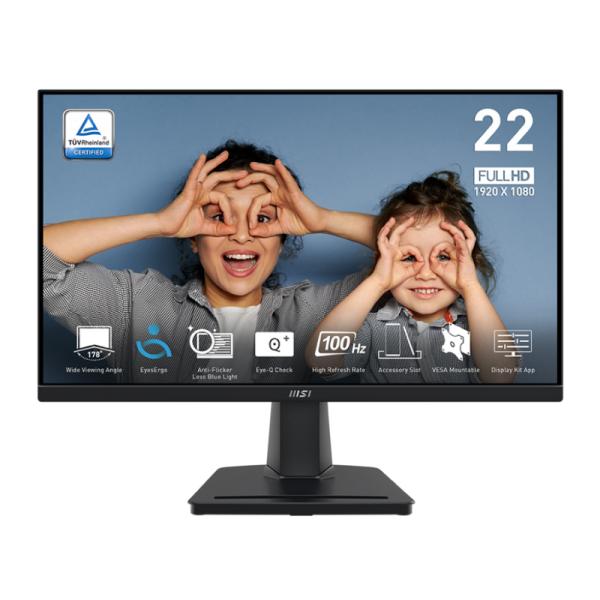 MONITOR MSI PRO MP225V 21.45" PLANO 1920 X 1080 100 HZ ANTI-GLARE HDMI 9S6-3PE0CM-003 NEGRO