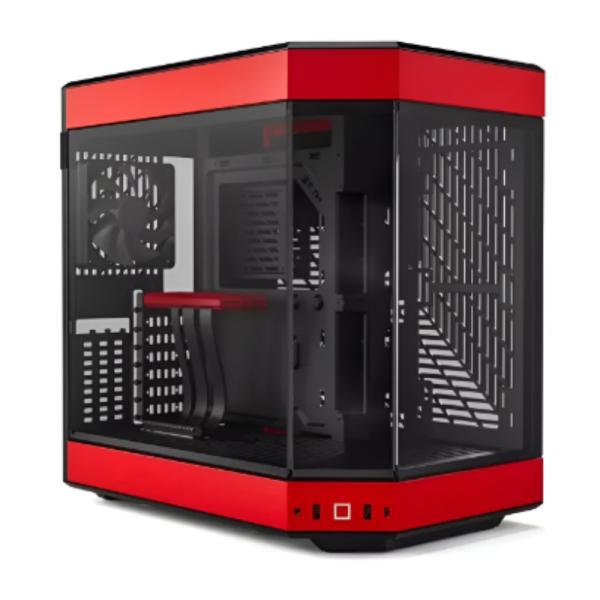 CASE GAMING HYTE Y60 ATX VIDRIO TEMPLADO 3 VENTILADORES CS-HYTE-Y60-BR ROJO / NEGRO