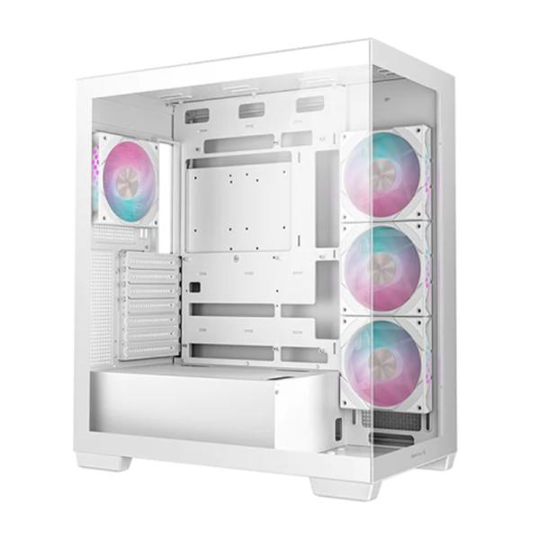 CASE DEEPCOOL CG580 4F WH TORRE MEDIA PLASTICO Y ACERO 3 ABANICOS LATERALES Y 1 ABANICO TRASERO R-CG580-WHADA4-G-1 BLANCO
