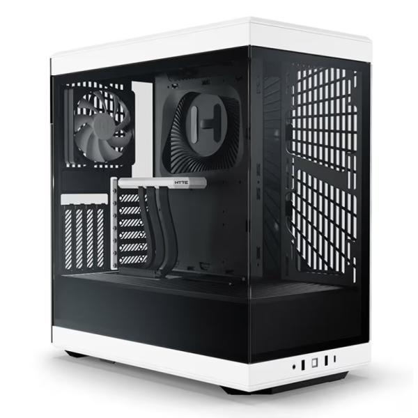 CASE HYTE Y40 TORRE MEDIA VIDRIO TEMPLADO 1 ABANICO TRASERO Y 1 ABANICO INFERIOR CS-HYTE-Y40-BW NEGRO/BLANCO