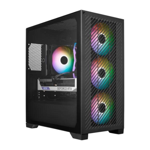 CASE GAMING COOLER MASTER ELITE 301 MICRO-ATX NO VIDRIO TEMPLADO 3 VENTILADORES FRONTALES Y 1 POSTERIOR E301-KGNN-S00 NEGRO