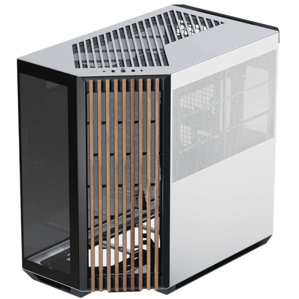 CASE APNX V1-W-BW-V1 TORRE MEDIA PANEL LATERAL DE MADERA 2 PUERTOS USB 3.0 Y 1 PUERTO USB-C APCM-VI01103.M1 NEGRO/BLANCO