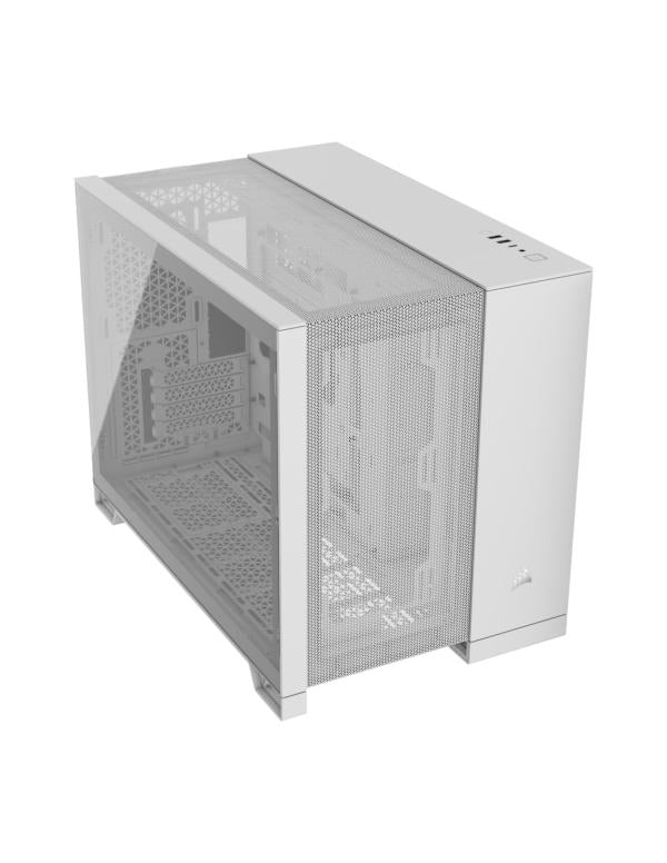 CASE GAMING CORSAIR AIRFLOW DOBLE CAMARA MEDIA TORRE 2500D VIDRIO TEMPLADO WHITE CC-9011264-WW