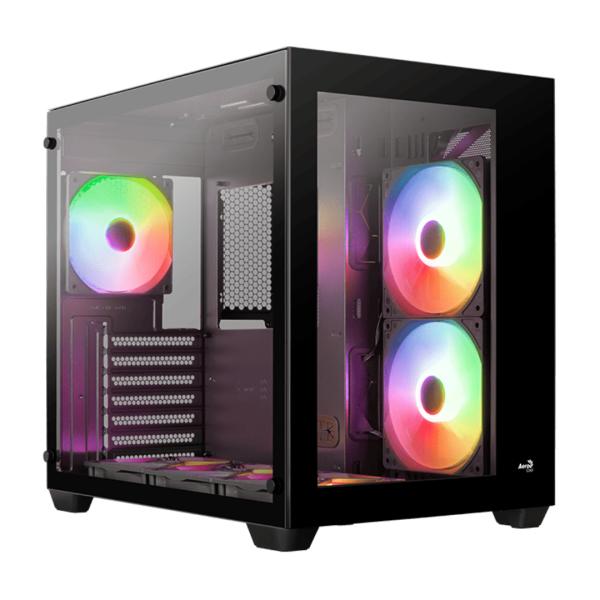 CASE GAMING AEROCOOL DRYFT-G-BK-V1 MEDIA TORRE PANELES FRONTALES Y LATERALES DE VIDRIO TEMPLADO 2 VENTILADORES FRGB 140MM NEGRO ACCM-ES01163.11