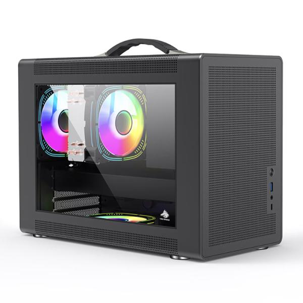 ASE GAMING EAGLE WARRIOR MICRO ATX CG10Z7RA001C FRONTAL MESH VIDRIO TEMPERADO NEGRO