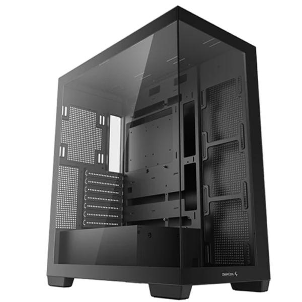 CASE DEEPCOOL CG580 AF TORRE MEDIA PLASTICO Y ACERO 3 ABANICOS LATERALES Y 1 ABANICO TRASERO R-CG580-BKADA4-G-1 NEGRO