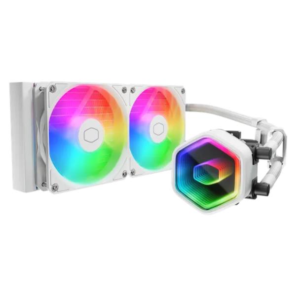 ENFRIAMIENTO LIQUIDO RGB COOLER MASTER MASTERLIQUID 240 CORE II WHITE 240MM AM4/AM5 Y LGA 1851 / 1700 EN ADELANTE MLW-D24M-A18PA-RW BLANC