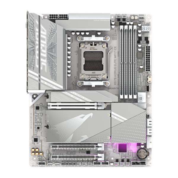 TARJETA MADRE GIGABYTE X870 AORUS ELITE WIFI7 AM5 DDR5 PLATEADO